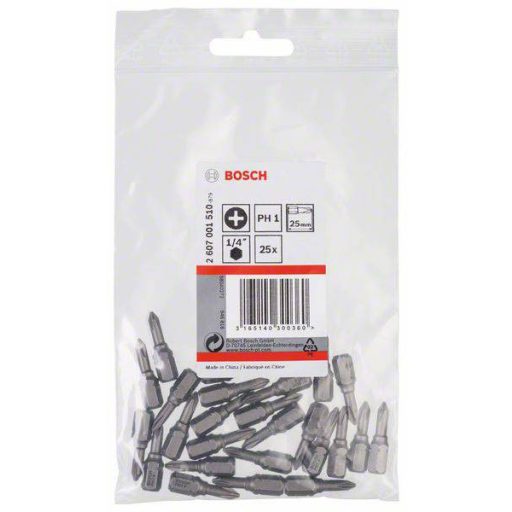 Bosch Accessories 2607001510 Kereszthornyú bit PH 1 Extra kemény C 6.3 25 db