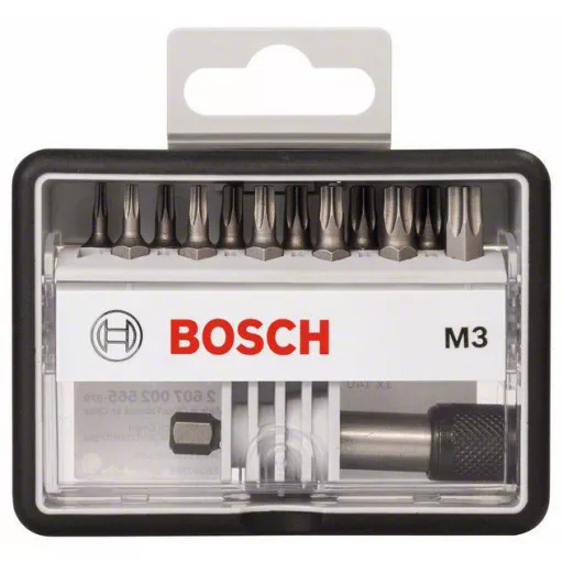 Bosch 2607002565 Csavarozó bit készlet Robust Line M extrakemény, 12 + 1 részes, 25 mm, Torx®