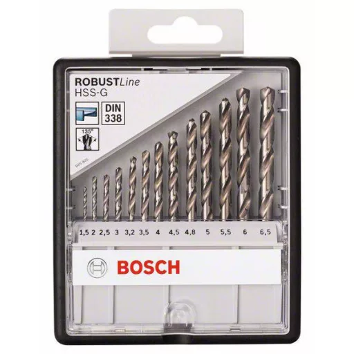 Bosch Accessories 2607010538 HSS Fém spirálfúró készlet 13 részes Csiszolt DIN 338 Hengeres befogószár 1 készlet