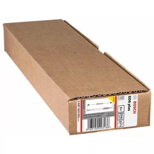 Bosch Accessories 2607019051 Hegyes véső Teljes hossz 250 mm SDS-Plus 5 db