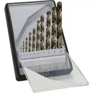   Bosch Accessories 2607019925 HSS Fém spirálfúró készlet 10 részes Kobalt DIN 338 Hengeres befogószár 1 készlet