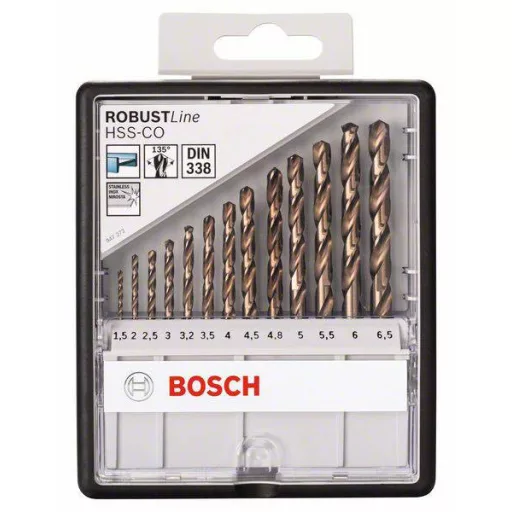 Bosch Accessories 2607019926 HSS Fém spirálfúró készlet 13 részes Kobalt DIN 338 Hengeres befogószár 1 készlet