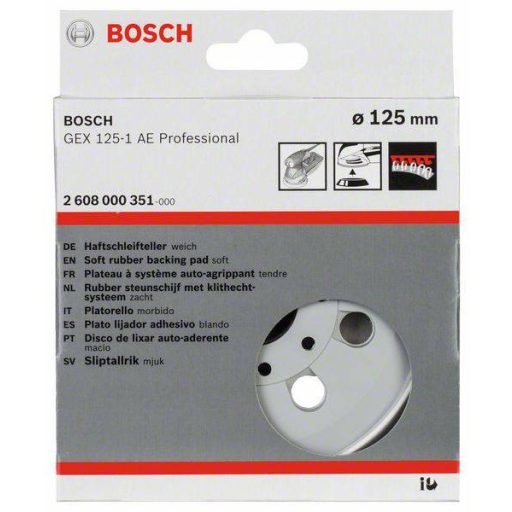 Bosch Accessories 2608000351 Csiszolótányér - extraweich, 125 mm Ø 125 mm