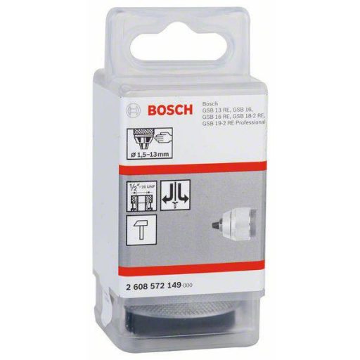 Gyorsbefogó fúrótokmány, krómozott - 1,5 – 13 mm, 1/2 - 20 Bosch Accessories 2608572149