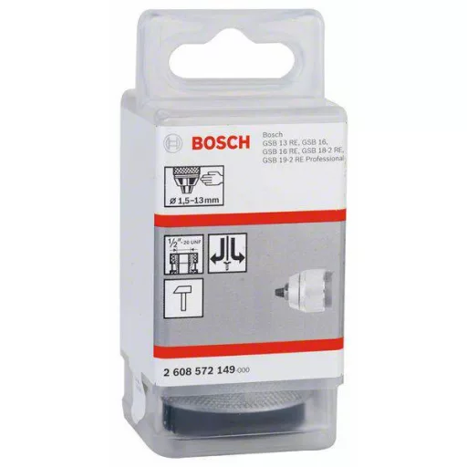 Gyorsbefogó fúrótokmány, krómozott - 1,5 – 13 mm, 1/2 - 20 Bosch Accessories 2608572149