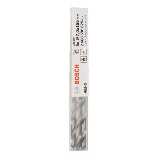 Bosch Accessories 2608596825 HSS Fém spirálfúró 7 mm Teljes hossz 156 mm Csiszolt DIN 340 Hengeres befogószár 5 db