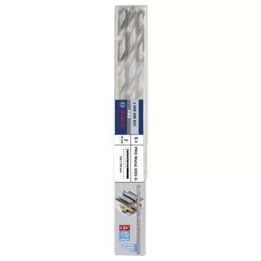 Bosch Accessories 2608596825 HSS Fém spirálfúró 7 mm Teljes hossz 156 mm Csiszolt DIN 340 Hengeres befogószár 5 db