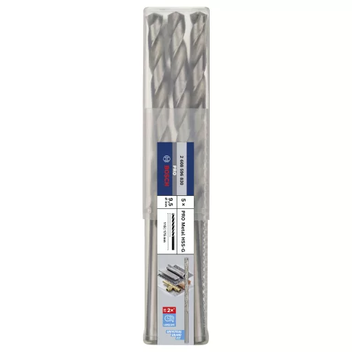 Bosch Accessories 2608596830 HSS Fém spirálfúró 9.5 mm Teljes hossz 175 mm Csiszolt DIN 340 Hengeres befogószár 5 db