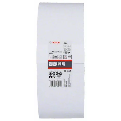 Bosch Accessories 2608606134 Csiszolószalag Szemcsézet 40 (H x Sz) 610 mm x 100 mm 10 db