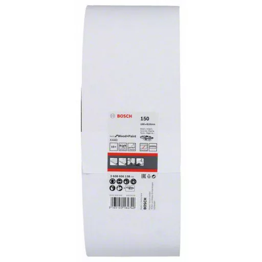 Bosch Accessories 2608606138 Csiszolószalag Szemcsézet 150 (H x Sz) 610 mm x 100 mm 10 db