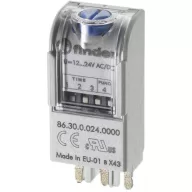 Időkapcsoló modul 12-24 V DC/AC, Finder 86.30.0.024.0000