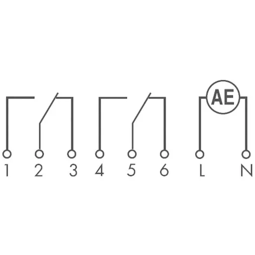 Digitális időkapcsoló óra DIN sínre 230 V/50-60 Hz, 2 váltó 16 A 250 V/AC 4000 VA, Finder 12.92.8.230.0000