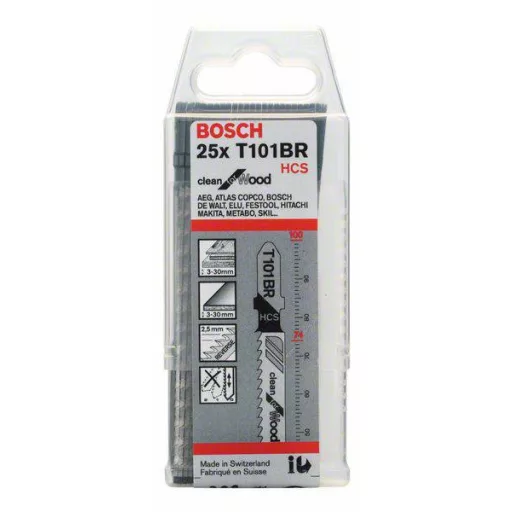 Bosch Accessories 2608633623 Szúrófűrészlap T 101 BR - Clean for Wood 25 db