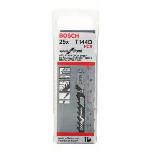 Bosch Accessories 2608633625 Szúrófűrészlap T 144 D - Speed for Wood 25 db