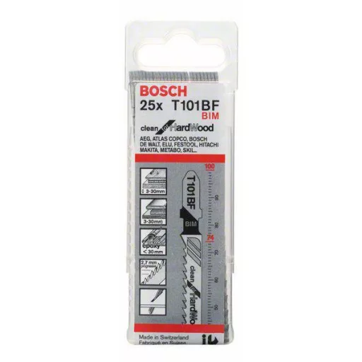 Bosch Accessories 2608634988 Szúrófűrészlap T 101 BF - Clean for Hard Wood 25 db