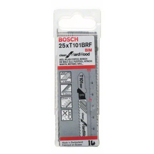Bosch Accessories 2608634989 Szúrófűrészlap T 101 BRF - Clean for Hard Wood 25 db