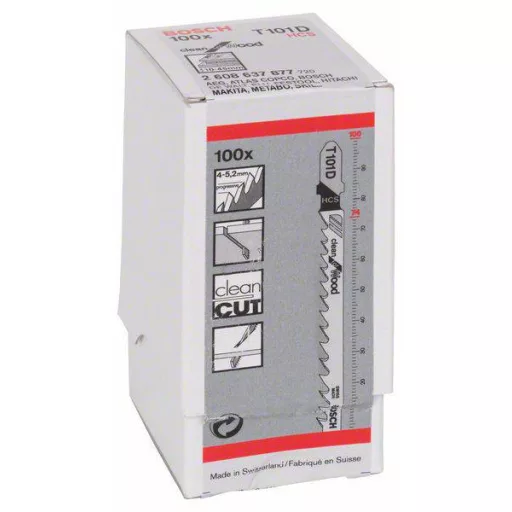 Bosch Accessories 2608637877 Szúrófűrészlap T 101 D - Clean for Wood 100 db