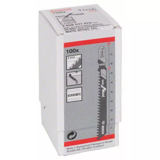 Bosch Accessories 2608637878 Szúrófűrészlap T 111 C - Basic for Wood 100 db