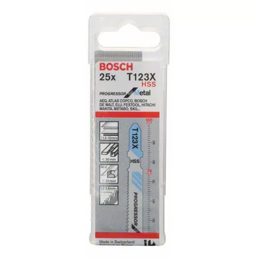 Bosch Accessories 2608638474 Szúrófűrészlap T 123 XF - Progressor for Metal 25 db