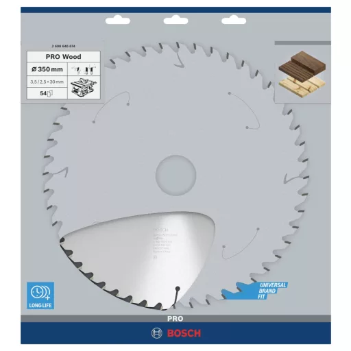 Bosch Accessories Optiline 2608640674 Keményfém körfűrészlap 350 x 30 x 3.5 mm Fogak száma (collonként): 54 1 db