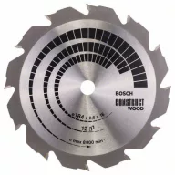   Bosch Accessories Construct Wood 2608641200 Keményfém körfűrészlap 184 x 16 x 2.6 mm Fogak száma (collonként): 12 1 db