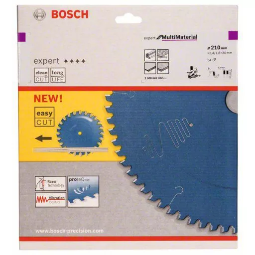 Bosch Accessories Expert for Multi Material 2608642492 Körfűrészlap 210 x 30 x 2.4 mm Fogak száma (collonként): 54 1 db
