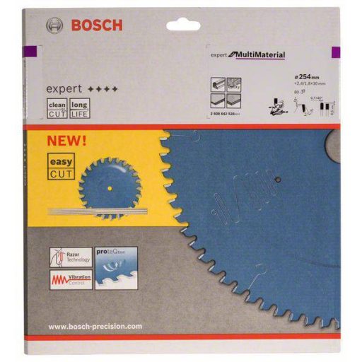 Bosch Accessories Expert for Laminated Panel 2608642528 Körfűrészlap 254 x 30 x 2.4 mm Fogak száma (collonként): 80 1 db