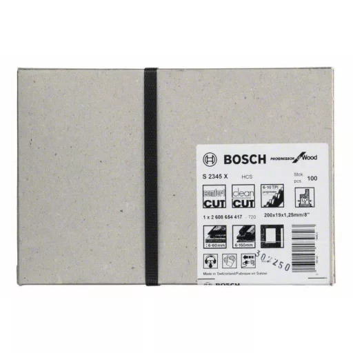 Bosch Accessories 2608654417 Szablyafűrészlap S 2345 X - Progressor for Wood Fűrészlap hossz 200 mm 100 db