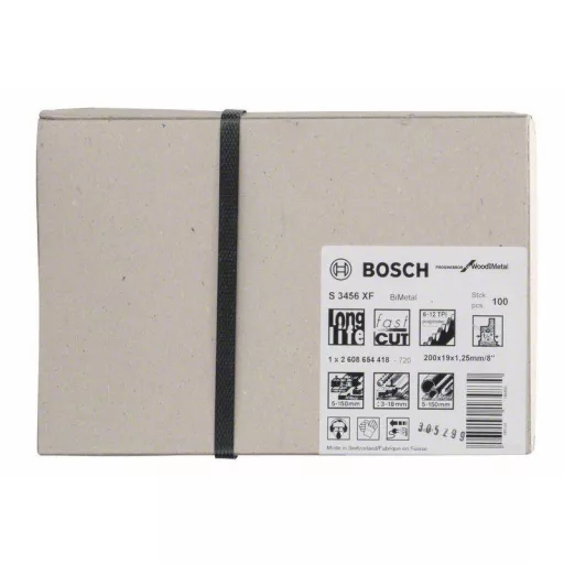 Bosch Accessories 2608654418 Szablyafűrészlap S 3456 XF - Progressor for Wood and Metal Fűrészlap hossz 200 mm 100 db