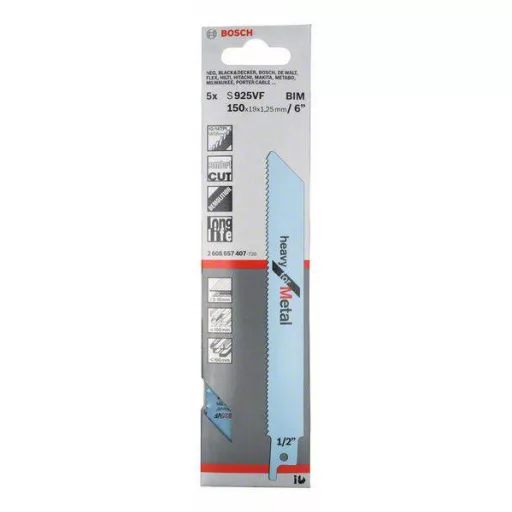Bosch Accessories 2608657407 Szablyafűrészlap S 925 VF - Heavy for Metal 5 db