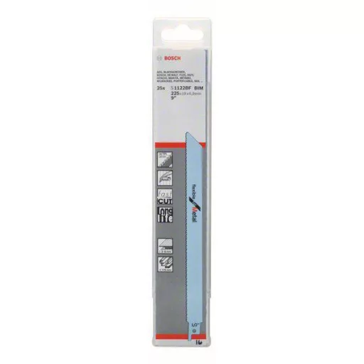 Bosch Accessories 2608657552 Szablyafűrészlap S 1122 BF - Flexible for Metal 25 db