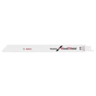   Bosch Accessories 2608657559 Szablyafűrészlap S 1122 VF - Flexible for Wood and Metal Fűrészlap hossz 225 mm 25 db