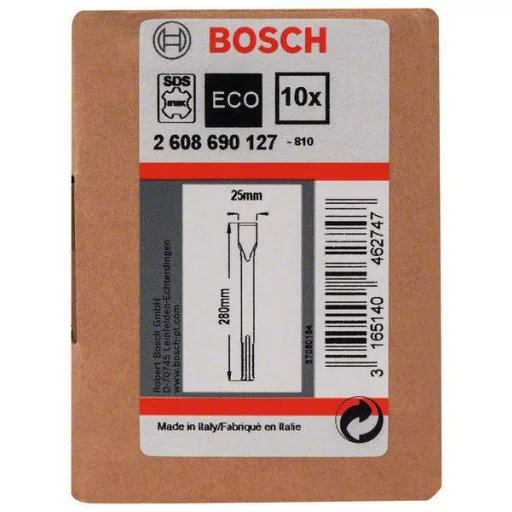 Bosch Accessories 2608690127 Lapos véső 25 mm Teljes hossz 280 mm SDS-Max 10 db