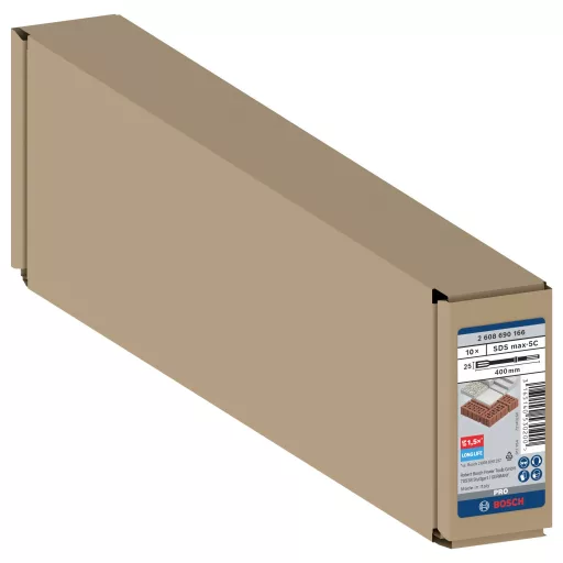 Bosch Accessories 2608690166 Lapos véső 25 mm Teljes hossz 400 mm SDS-Max 10 db