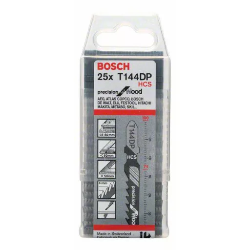 Bosch Accessories 2608633A39 Szúrófűrészlap T 144 DP - Precision for Wood 25 db