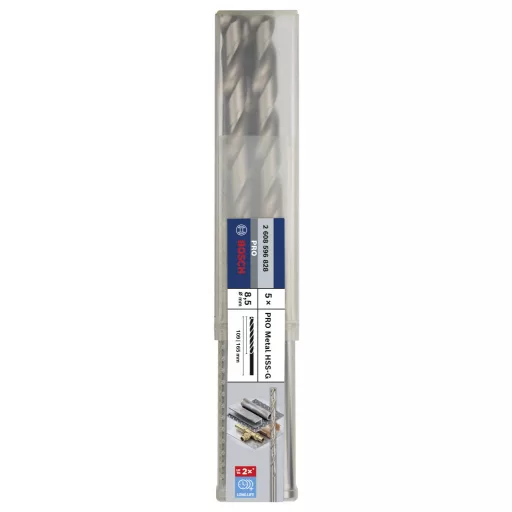 Bosch Accessories 2608596828 HSS Fém spirálfúró 8.5 mm Teljes hossz 165 mm Csiszolt DIN 340 Hengeres befogószár 5 db