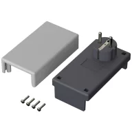   Dugaszolható műszerdoboz 120 x 65 x 40 mm, termoplaszt, fényes szürke, Bopla 43430004.MT1