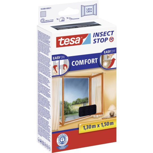 TESA® COMFORT szúnyogháló ablakra, 1,3 x 1,5 m, antracit