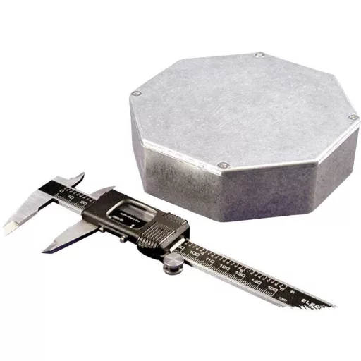 Hammond Electronics présöntött doboz, nyolcszögű 1590STPCRD présöntött (H x Sz x Ma) 132.78 x 132.78 x 39.2 mm, piros