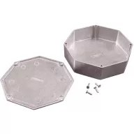   Hammond Electronics présöntött doboz, nyolcszögű 1590STPCCB présöntött, 132,78 x 132,78 x 39,2 mm, kobaltkék
