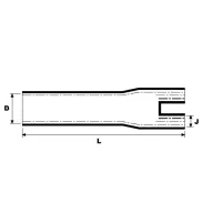 Kábelelosztó zsugorcső sapka 17,5mm/4,1mm HellermannTyton