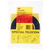 Tépőzár szalag, 10 m x 20 mm, fekete, 3M™ Scotchflex™