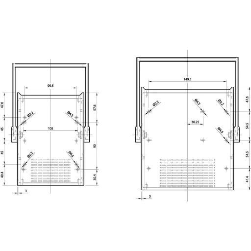 TEKO AUS 55.5 Asztali műszerdobozok (H x Sz x Ma) 198 x 178 x 108 mm Polisztirol (EPS), Alumínium Világosszürke 1 db