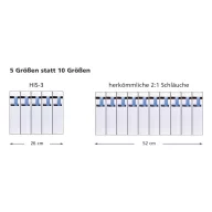   Zsugorcső ragasztóval adagoló dobozban 6/2 mm 5 m 3:1, fekete, HellermannTyton 308-10600