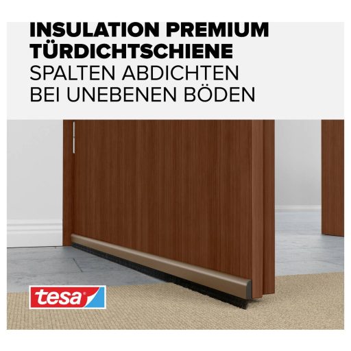 Ajtóseprű 1 m x 40 mm, barna, lakkozott alu, Tesa 05405-101