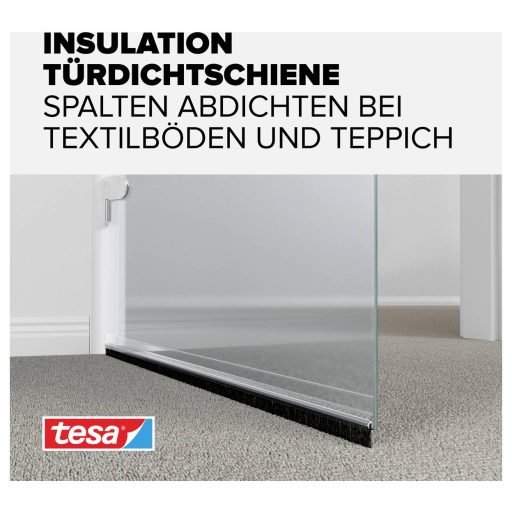 Ajtóseprű 1 m x 43 mm, átlátszó, műanyag, Tesamoll Tesa