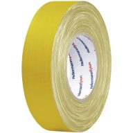   Téphető szövetbetétes ragasztószalag, gaffer tape 50 m x 19 mm, sárga színű HellermannTyton HelaTape