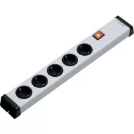   Hálózati elosztó kapcsolóval, 5 részes, fehér, szerelhető, Ehmann 0201x00052300