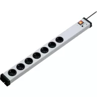   Hálózati elosztó túlfeszültség védelemmel + hálózati zavarszűrő, 7 részes, szürke, 1,5 m, 5 kA, Ehmann 0207x00072301