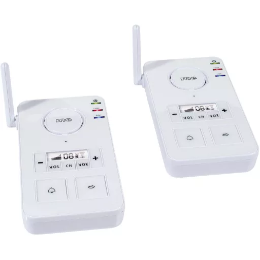 PMR intercom rádió készlet 446MHz-es vezeték nélküli intercom fehér színben m-e modern-electronics FS 2.1